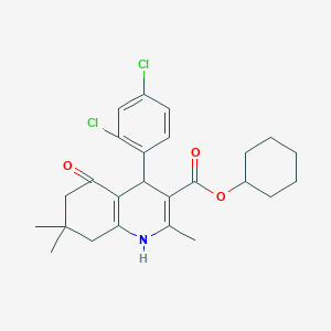 Cyclohexyl 4-(2,4-dichlorophenyl)-2,7,7-trimethyl-5-oxo-1,4,5,6,7,8-hexahydro-3-quinolinecarboxylate