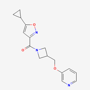 (5-Cyclopropyl-1,2-oxazol-3-yl)-[3-(pyridin-3-yloxymethyl)azetidin-1-yl]methanone