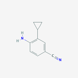 molecular formula C10H10N2 B2408619 4-Amino-3-cyclopropylbenzonitrile CAS No. 787528-17-0