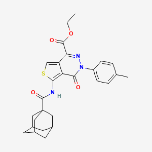 Ethyl 5-(adamantane-1-carbonylamino)-3-(4-methylphenyl)-4-oxothieno[3,4-d]pyridazine-1-carboxylate