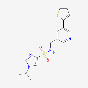 1-isopropyl-N-((5-(thiophen-2-yl)pyridin-3-yl)methyl)-1H-imidazole-4-sulfonamide