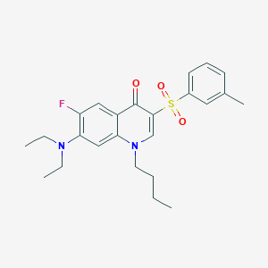 1-butyl-7-(diethylamino)-6-fluoro-3-(m-tolylsulfonyl)quinolin-4(1H)-one