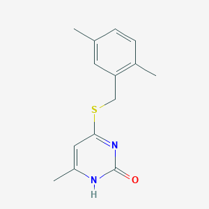 4-((2,5-dimethylbenzyl)thio)-6-methylpyrimidin-2(1H)-one