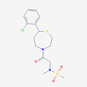 N-(2-(7-(2-chlorophenyl)-1,4-thiazepan-4-yl)-2-oxoethyl)-N-methylmethanesulfonamide