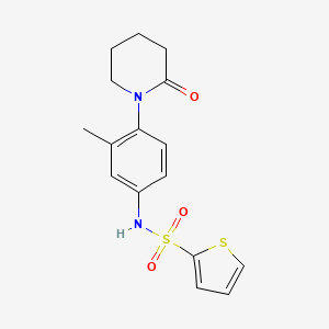 N-(3-methyl-4-(2-oxopiperidin-1-yl)phenyl)thiophene-2-sulfonamide
