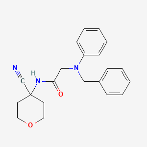 2-[benzyl(phenyl)amino]-N-(4-cyanooxan-4-yl)acetamide