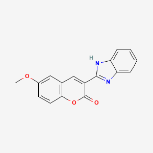 molecular formula C17H12N2O3 B2408637 3-(1H-benzimidazol-2-yl)-6-methoxy-2H-chromen-2-one CAS No. 245072-46-2