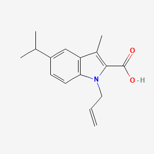 3-methyl-1-(prop-2-en-1-yl)-5-(propan-2-yl)-1H-indole-2-carboxylic acid