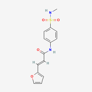 (E)-3-(furan-2-yl)-N-(4-(N-methylsulfamoyl)phenyl)acrylamide