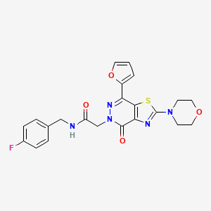 N-(4-fluorobenzyl)-2-(7-(furan-2-yl)-2-morpholino-4-oxothiazolo[4,5-d]pyridazin-5(4H)-yl)acetamide