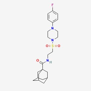 (3r,5r,7r)-N-(2-((4-(4-fluorophenyl)piperazin-1-yl)sulfonyl)ethyl)adamantane-1-carboxamide