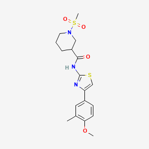 N-(4-(4-methoxy-3-methylphenyl)thiazol-2-yl)-1-(methylsulfonyl)piperidine-3-carboxamide