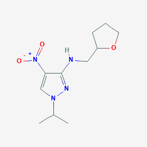 4-Nitro-N-(oxolan-2-ylmethyl)-1-propan-2-ylpyrazol-3-amine