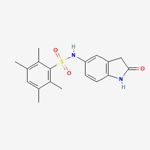 2,3,5,6-tetramethyl-N-(2-oxoindolin-5-yl)benzenesulfonamide