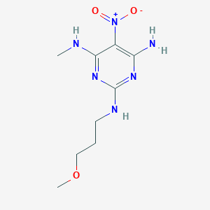 molecular formula C9H16N6O3 B2408666 N2-(3-methoxypropyl)-N4-methyl-5-nitropyrimidine-2,4,6-triamine CAS No. 682776-62-1