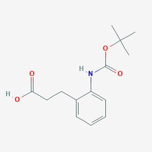 molecular formula C14H19NO4 B2408668 3-(2-{[(Tert-butoxy)carbonyl]amino}phenyl)propanoic acid CAS No. 1070955-54-2