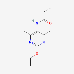molecular formula C11H17N3O2 B2408670 N-(2-ethoxy-4,6-dimethylpyrimidin-5-yl)propanamide CAS No. 1798523-86-0