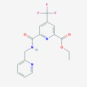 Ethyl 6-{[(2-pyridinylmethyl)amino]carbonyl}-4-(trifluoromethyl)-2-pyridinecarboxylate