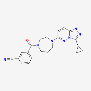 3-[4-(3-Cyclopropyl-[1,2,4]triazolo[4,3-b]pyridazin-6-yl)-1,4-diazepane-1-carbonyl]benzonitrile