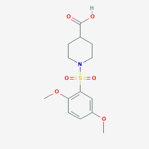 molecular formula C14H19NO6S B2408703 1-[(2,5-Dimethoxyphenyl)sulfonyl]piperidine-4-carboxylic acid CAS No. 701286-56-8