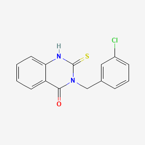 molecular formula C15H11ClN2OS B2408706 3-(3-chlorobenzyl)-2-thioxo-2,3-dihydroquinazolin-4(1H)-one CAS No. 35976-97-7