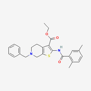 molecular formula C26H28N2O3S B2408707 ethyl 6-benzyl-2-(2,5-dimethylbenzamido)-4H,5H,6H,7H-thieno[2,3-c]pyridine-3-carboxylate CAS No. 865593-50-6