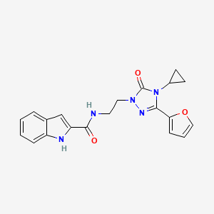 N-(2-(4-cyclopropyl-3-(furan-2-yl)-5-oxo-4,5-dihydro-1H-1,2,4-triazol-1-yl)ethyl)-1H-indole-2-carboxamide