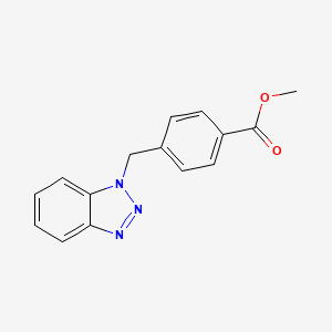 molecular formula C15H13N3O2 B2408712 methyl 4-(1H-1,2,3-benzotriazol-1-ylmethyl)benzoate CAS No. 345953-58-4