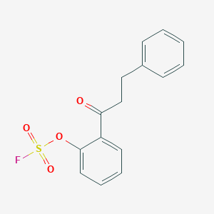 molecular formula C15H13FO4S B2408718 1-Fluorosulfonyloxy-2-(3-phenylpropanoyl)benzene CAS No. 2411252-52-1