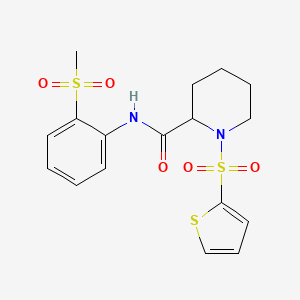 molecular formula C17H20N2O5S3 B2408724 N-(2-(methylsulfonyl)phenyl)-1-(thiophen-2-ylsulfonyl)piperidine-2-carboxamide CAS No. 1097645-48-1