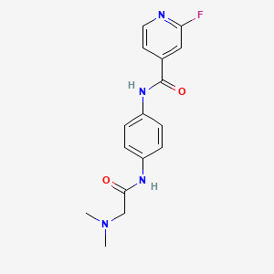 molecular formula C16H17FN4O2 B2408730 N-[4-[[2-(Dimethylamino)acetyl]amino]phenyl]-2-fluoropyridine-4-carboxamide CAS No. 1436051-56-7