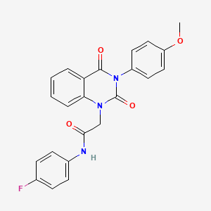 molecular formula C23H18FN3O4 B2408731 N-(4-fluorophenyl)-2-(3-(4-methoxyphenyl)-2,4-dioxo-3,4-dihydroquinazolin-1(2H)-yl)acetamide CAS No. 899923-60-5