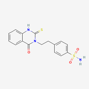 4-[2-(4-Oxo-2-sulfanyl-3,4-dihydroquinazolin-3-yl)ethyl]benzene-1-sulfonamide