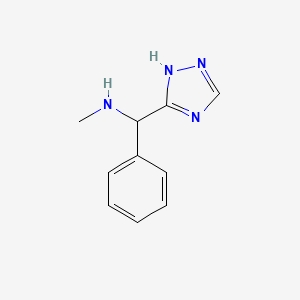molecular formula C10H12N4 B2408733 methyl[phenyl(4H-1,2,4-triazol-3-yl)methyl]amine CAS No. 1491284-82-2