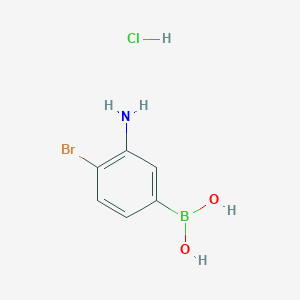 molecular formula C6H8BBrClNO2 B2408738 3-Amino-4-bromophenylboronic acid hydrochloride CAS No. 2096339-36-3
