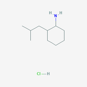 2-(2-Methylpropyl)cyclohexan-1-amine;hydrochloride