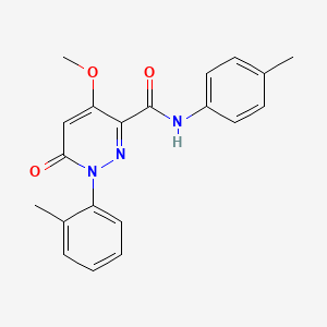 molecular formula C20H19N3O3 B2408777 4-甲氧基-1-(2-甲基苯基)-N-(4-甲基苯基)-6-氧代哒嗪-3-羧酰胺 CAS No. 1004384-59-1