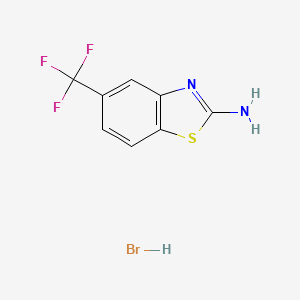 molecular formula C8H6BrF3N2S B2408799 5-(Trifluoromethyl)-1,3-benzothiazol-2-amine hydrobromide CAS No. 2306268-75-5