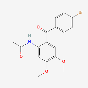 molecular formula C17H16BrNO4 B2408802 N-(2-(4-Bromobenzoyl)-4,5-dimethoxyphenyl)acetamide CAS No. 886493-92-1
