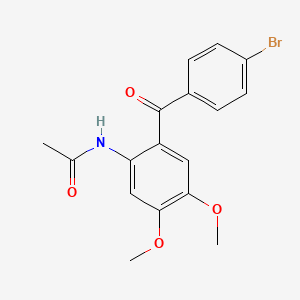 molecular formula C17H16BrNO4 B2408802 N-[2-(4-bromobenzoyl)-4,5-dimethoxyphenyl]acetamide CAS No. 886493-92-1
