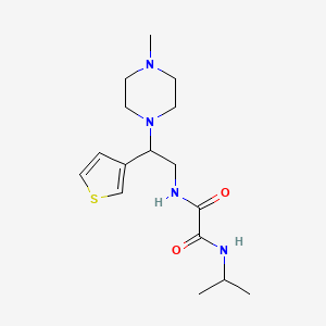 molecular formula C16H26N4O2S B2408823 N1-isopropyl-N2-(2-(4-methylpiperazin-1-yl)-2-(thiophen-3-yl)ethyl)oxalamide CAS No. 946355-22-2