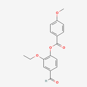 molecular formula C17H16O5 B2408858 2-Ethoxy-4-formylphenyl 4-methoxybenzoate CAS No. 443729-96-2