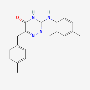 3-((2,4-dimethylphenyl)amino)-6-(4-methylbenzyl)-1,2,4-triazin-5(4H)-one