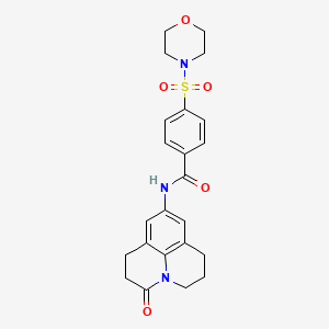 4-(morpholinosulfonyl)-N-(3-oxo-1,2,3,5,6,7-hexahydropyrido[3,2,1-ij]quinolin-9-yl)benzamide