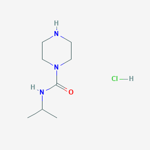 molecular formula C8H18ClN3O B2408947 N-(propan-2-yl)piperazine-1-carboxamide hydrochloride CAS No. 1258651-80-7