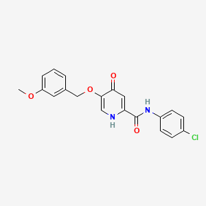 N-(4-chlorophenyl)-5-((3-methoxybenzyl)oxy)-4-oxo-1,4-dihydropyridine-2-carboxamide