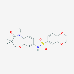 N-(5-ethyl-3,3-dimethyl-4-oxo-2,3,4,5-tetrahydrobenzo[b][1,4]oxazepin-8-yl)-2,3-dihydrobenzo[b][1,4]dioxine-6-sulfonamide