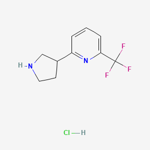 2-Pyrrolidin-3-yl-6-(trifluoromethyl)pyridine;hydrochloride