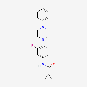 N-[3-fluoro-4-(4-phenylpiperazino)phenyl]cyclopropanecarboxamide