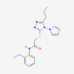 N-(2-ethylphenyl)-2-{[5-propyl-4-(1H-pyrrol-1-yl)-4H-1,2,4-triazol-3-yl]sulfanyl}acetamide